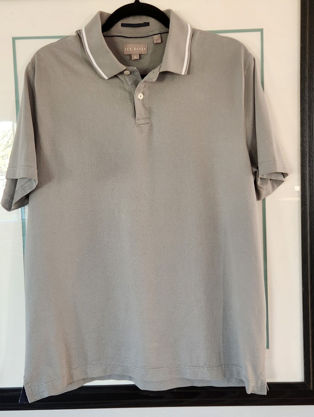 Ted Baker Polo Men's Size Large Sage  Green Casual Office Golf Vacation